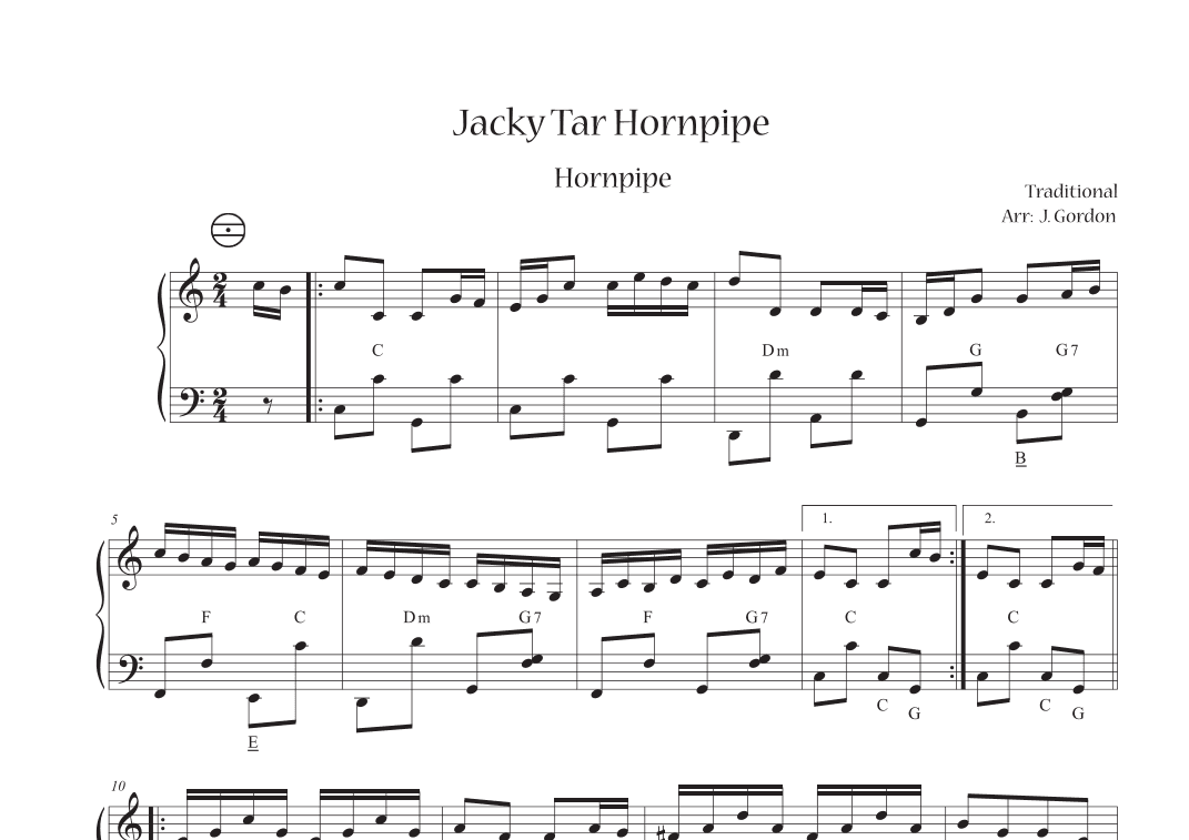 Jacky Tar Hornpipe (arr. Julia Gordon)