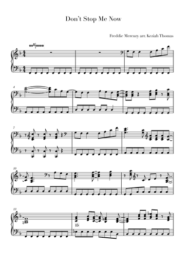 Don't Stop Me Now (arr. Keziah Thomas)