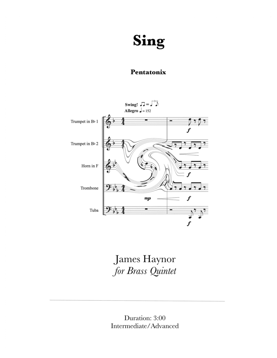 Sing (arr. James Haynor)