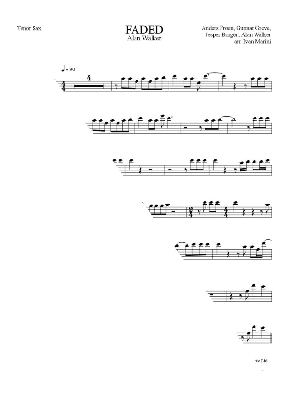 Faded (arr. Ivan Marini)