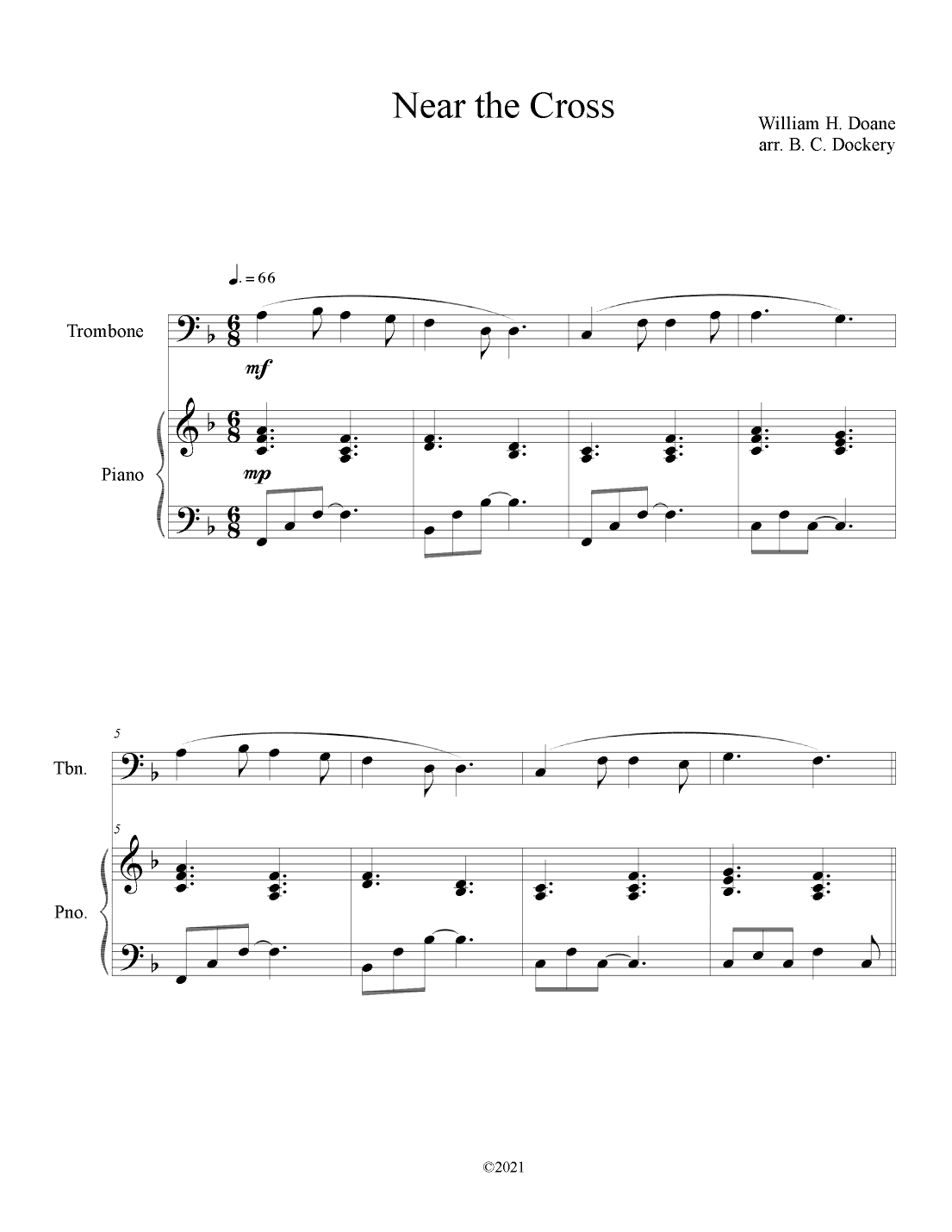 Near the Cross (Trombone Solo with Piano Accompaniment) (arr. B. C. Dockery)
