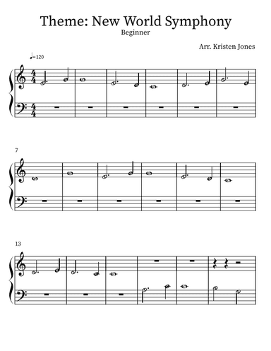 Theme: New World Symphony (arr. Kristen Jones)