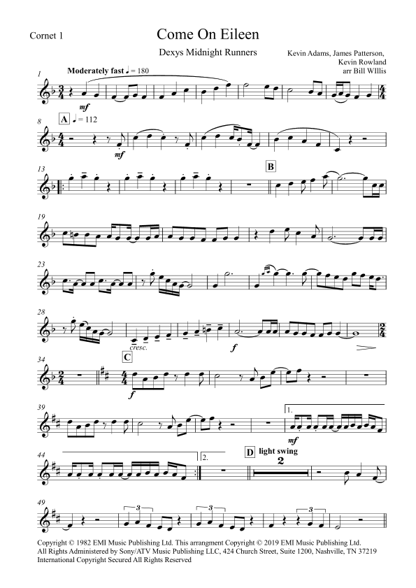 Come On Eileen (arr. Bill Willis)