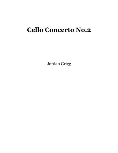 Cello Concerto No.2 Score and Parts