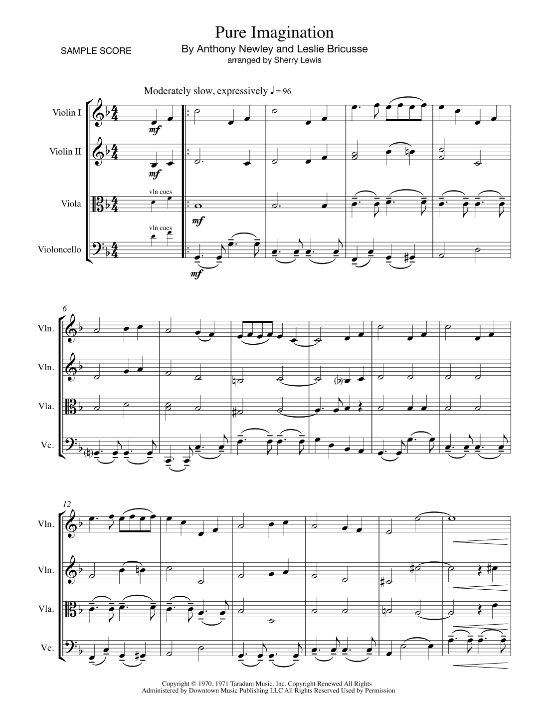 Pure Imagination (arr. Sherry Lewis)