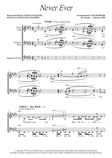 Never Ever (arr. Sam Hubbard)