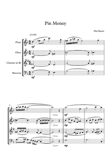 Pin Money  - Wind Quartet