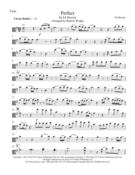 Perfect (arr. Benton Wedge)
