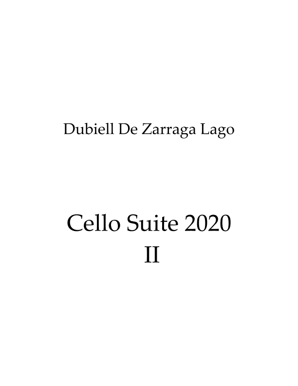Cello Suite 2020 II Op.146