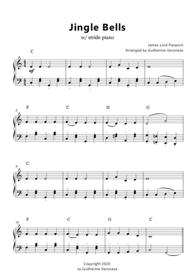 Jingle Bells w/stride piano (arr. Guilherme Veroneze)