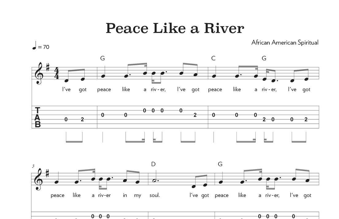 Peace Like a River (arr. Riverside Guitar School)