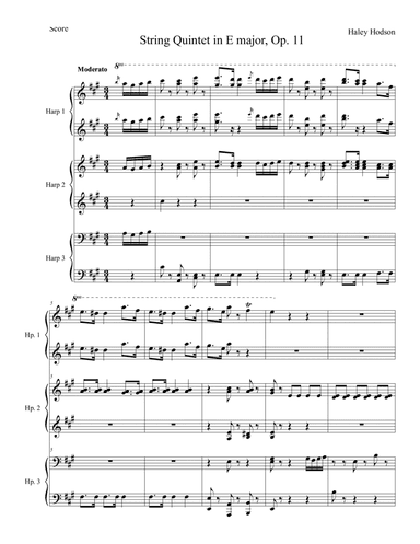 Minuetto & Trio by Boccherini for 3 Harps (arr. Haley Hodson)