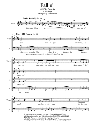 Fallin' (arr. Monte Reid)
