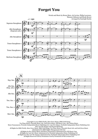 Forget You (arr. Kayleigh Huelin)