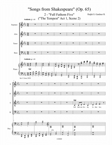 Songs from Shakespeare - 2 - Full Fathom Five