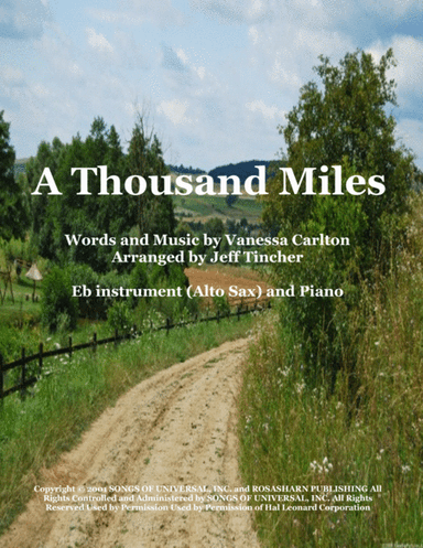 A Thousand Miles (arr. Jeff Tincher)
