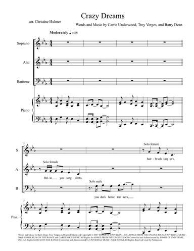 Crazy Dreams (arr. Christine Hulmer)