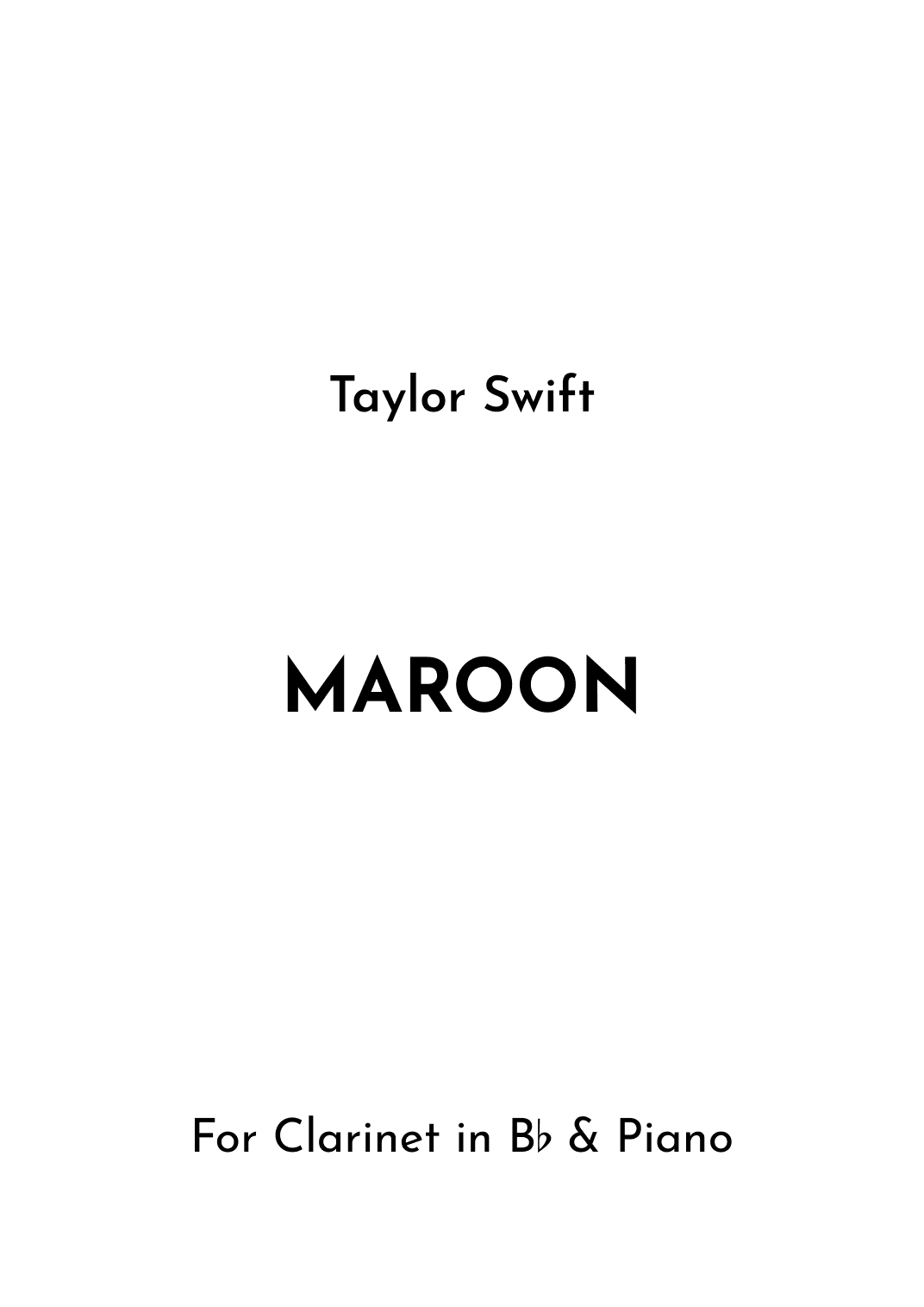 Maroon (arr. Jireh J.)