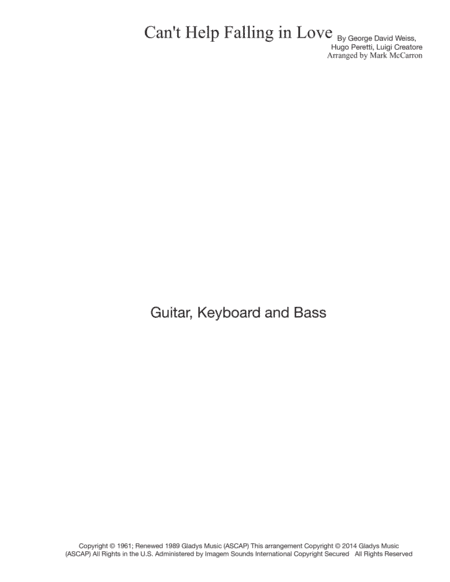 Can't Help Falling In Love (arr. Mark McCarron)