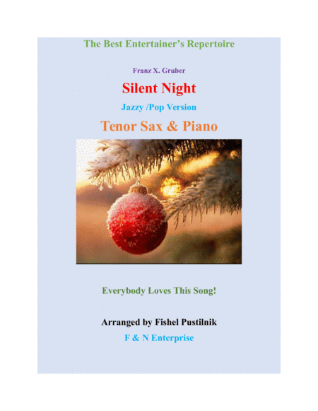 "Silent Night" for Tenor Sax and Piano (arr. Fishel Pustilnik)