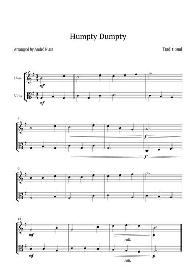 Humpty Dumpty (arr. André Nusa)