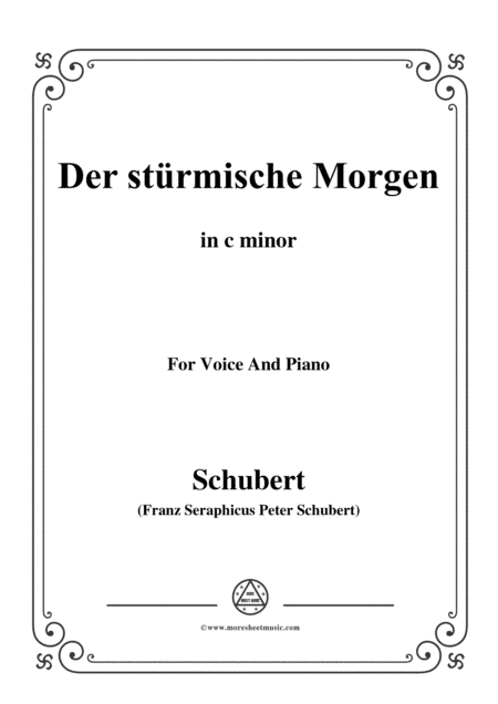 Schubert-Der stürmische Morgen,from 'Winterreise',Op.89(D.911) No.18,in c minor,for Voice&Piano (arr. MSM)