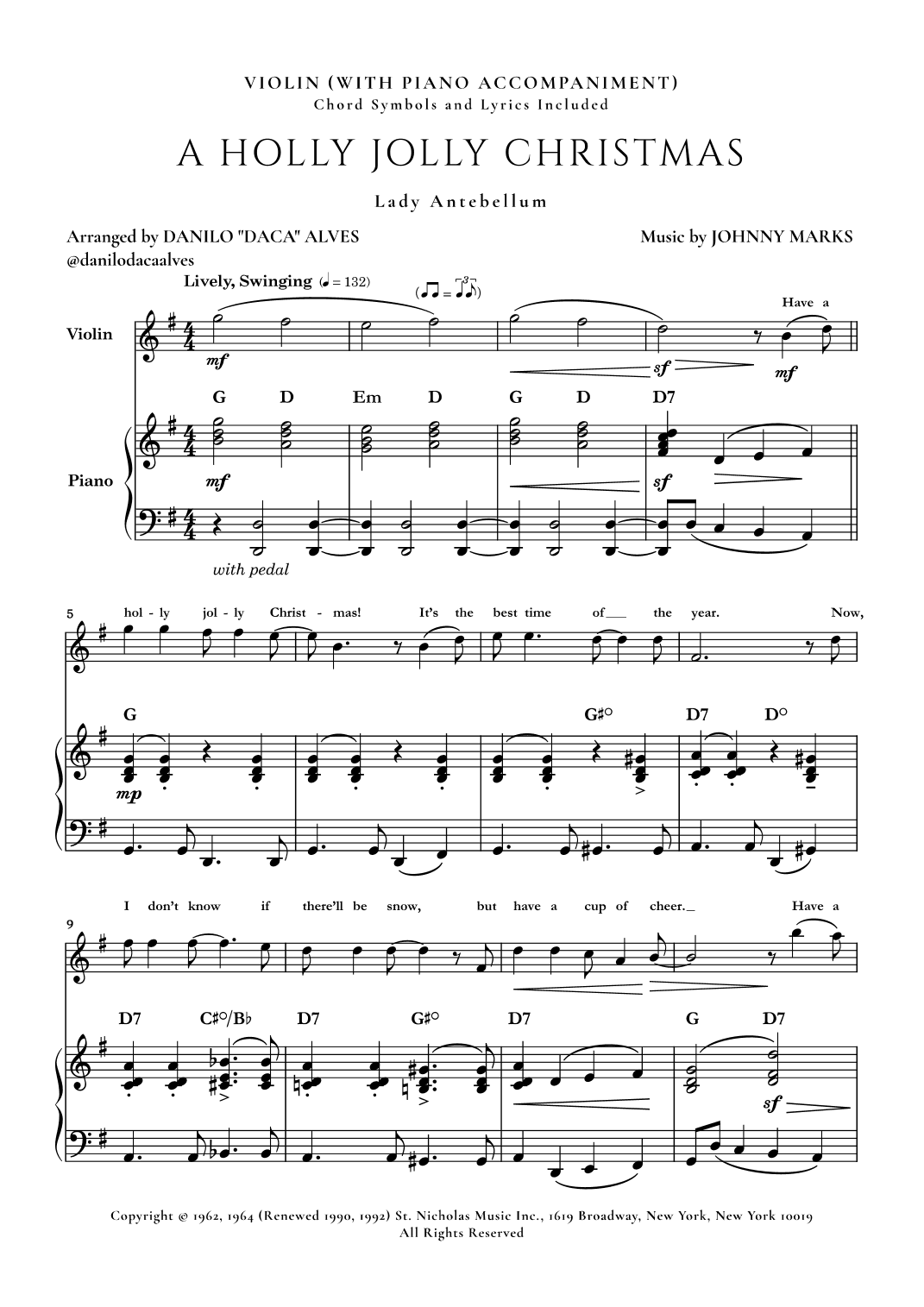A Holly Jolly Christmas (arr. Danilo "Daca" Alves)