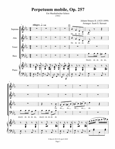 Perpetuum mobile (arr. Scott S. Stewart)