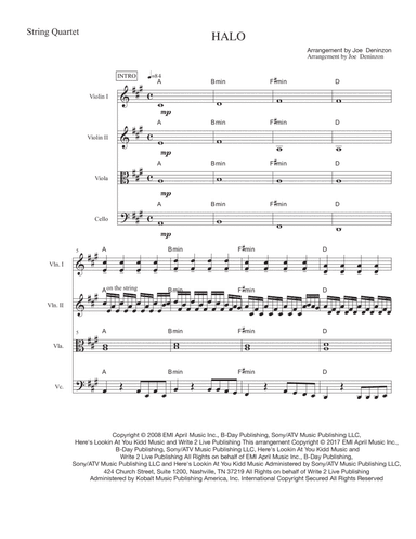 Halo (arr. Joe Deninzon)
