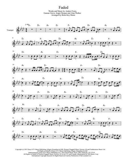 Faded (arr. Brass Key Music)