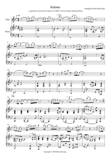 Arioso (flute & piano) - INT (arr. David Kocijan)