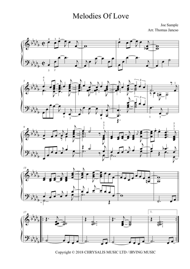 Melodies Of Love (arr. Thomas Jancso)