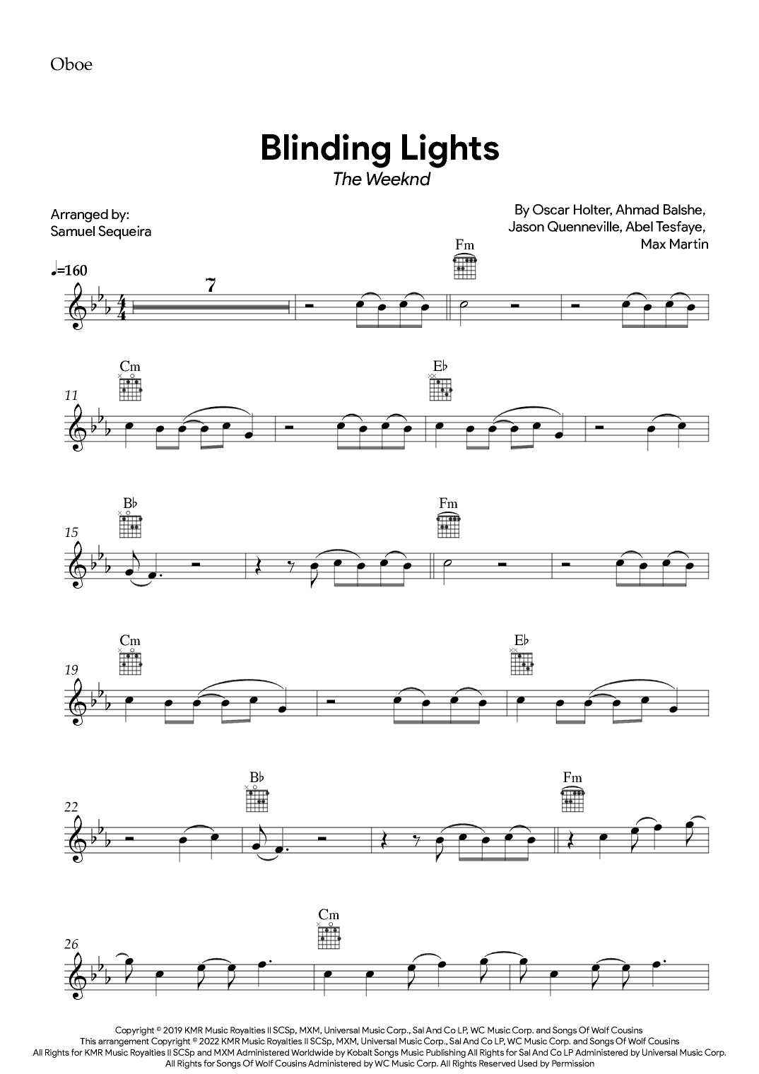 Blinding Lights (arr. Samuel Sequeira)