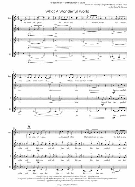 What A Wonderful World (arr. Shane W. Dittmar)