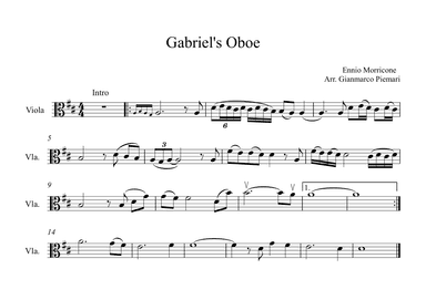 Gabriel's Oboe (arr. Gianmarco Piemari)
