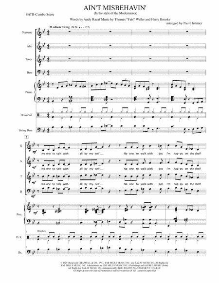 Ain't Misbehavin' (arr. Paul Hemmer)