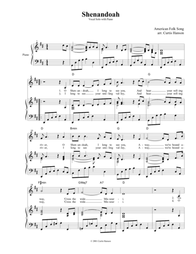 Shenandoah (arr. Curtis Hanson)