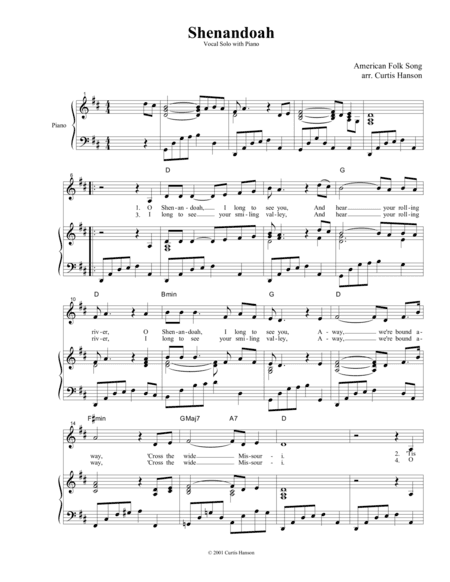 Shenandoah (arr. Curtis Hanson)