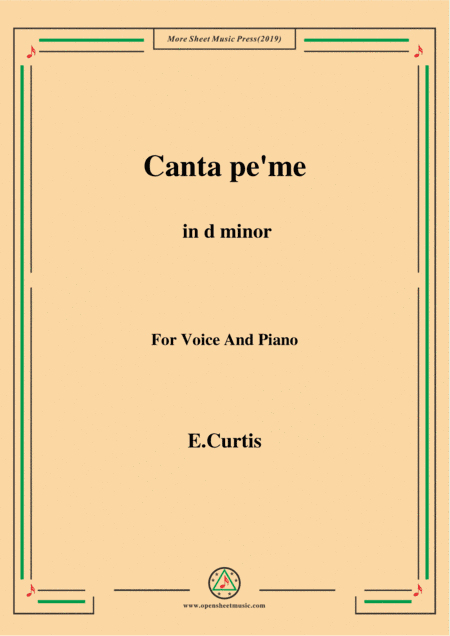 De Curtis-Canta pe' me in d minor (arr. MSM)