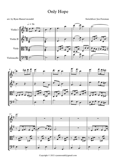Only Hope (arr. Ryan Hanzel Monakil)