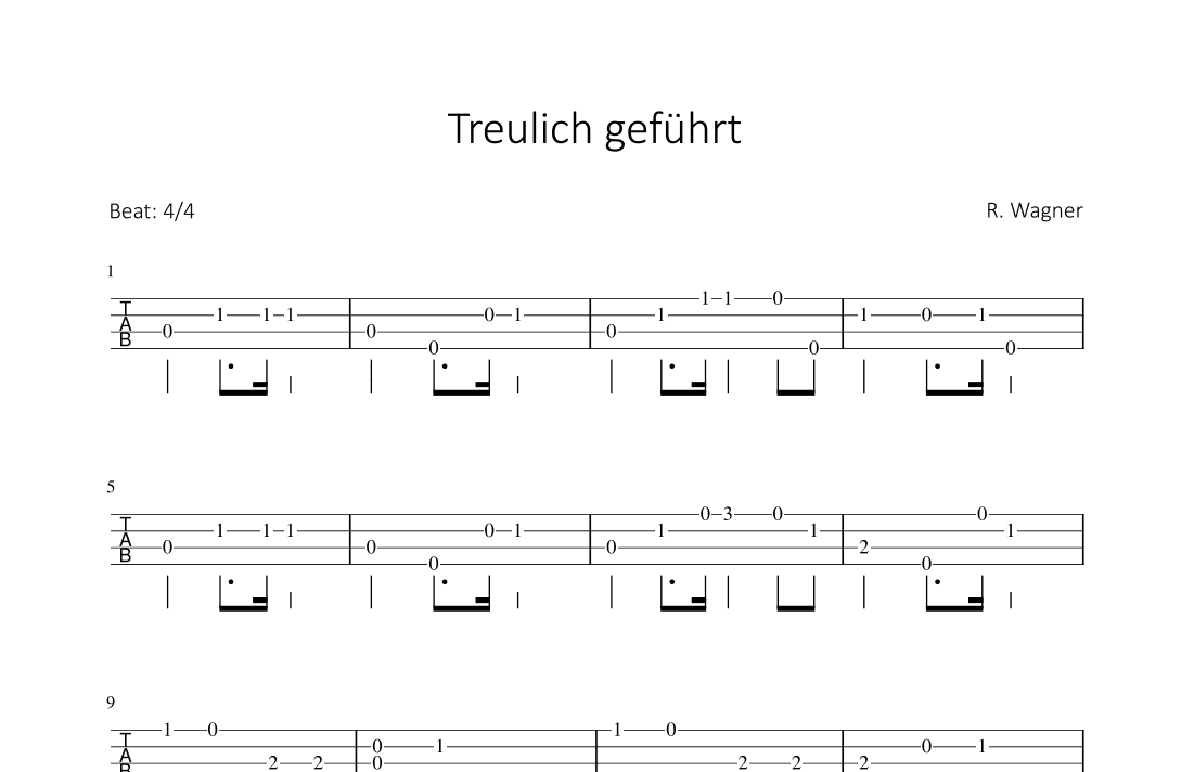 Treulich geführt -  Lohengrin (arr. Bettina Schipp)