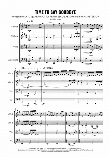 Time To Say Goodbye (arr. Aled Jones)
