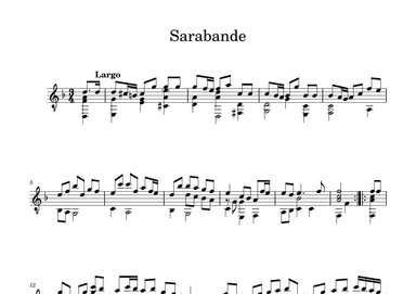 Suite 5 Sarabande (arr. Benjamin Grace)