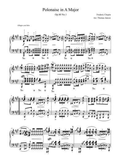 Polonaise Op.40 No.1 (arr. Thomas Jancso)