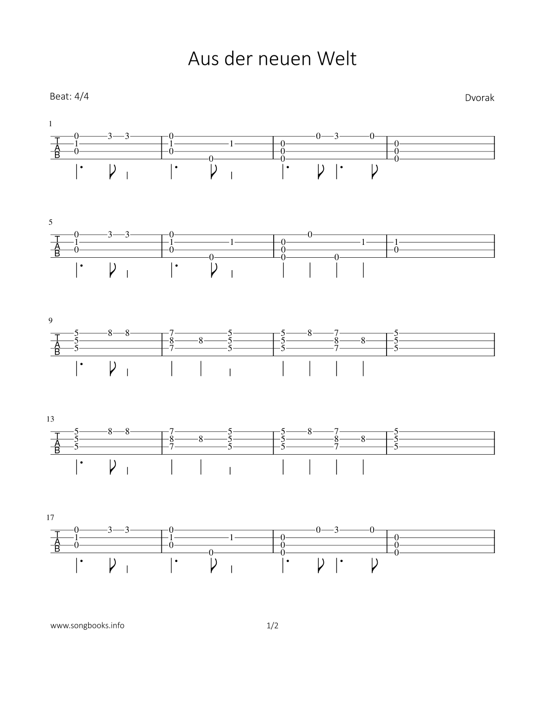 Aus der neuen Welt (arr. Bettina Schipp)