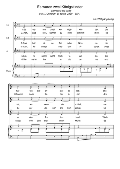 Es waren 2 Königskinder (arr. Wolfgang König)