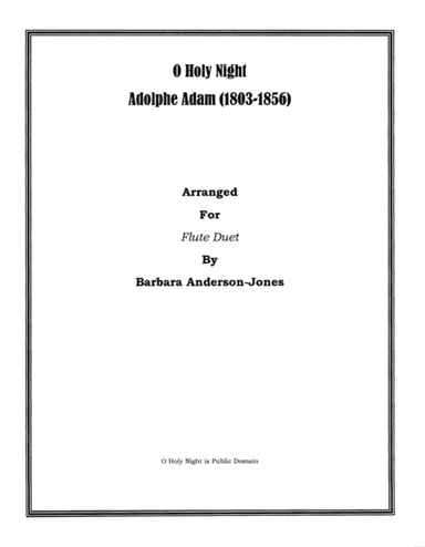 O Holy Night (Flute Duet) (arr. Barbara Anderson-Jones)