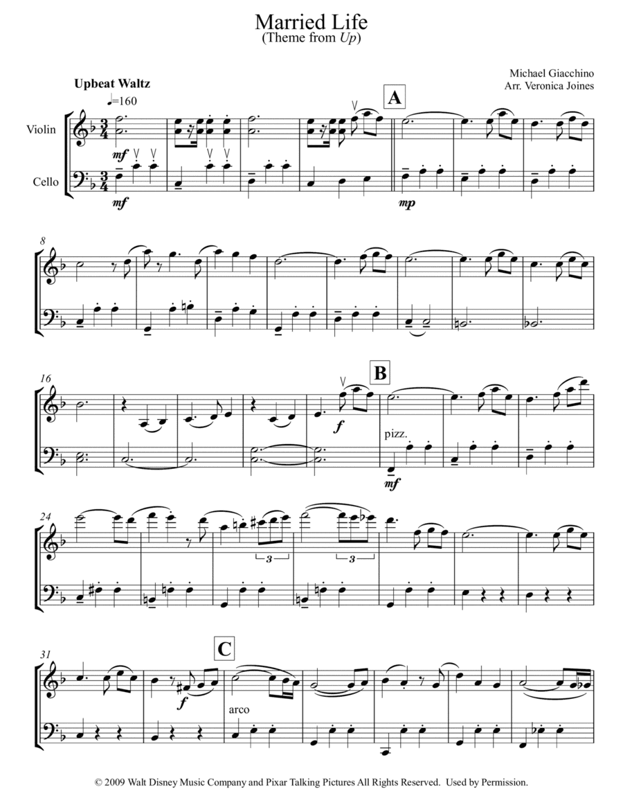 Married Life (arr. Veronica Joines)