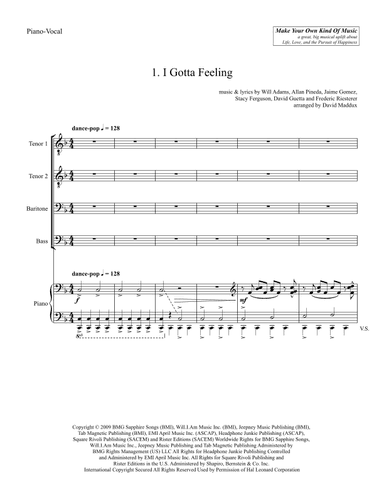 I Gotta Feeling (arr. David Maddux)