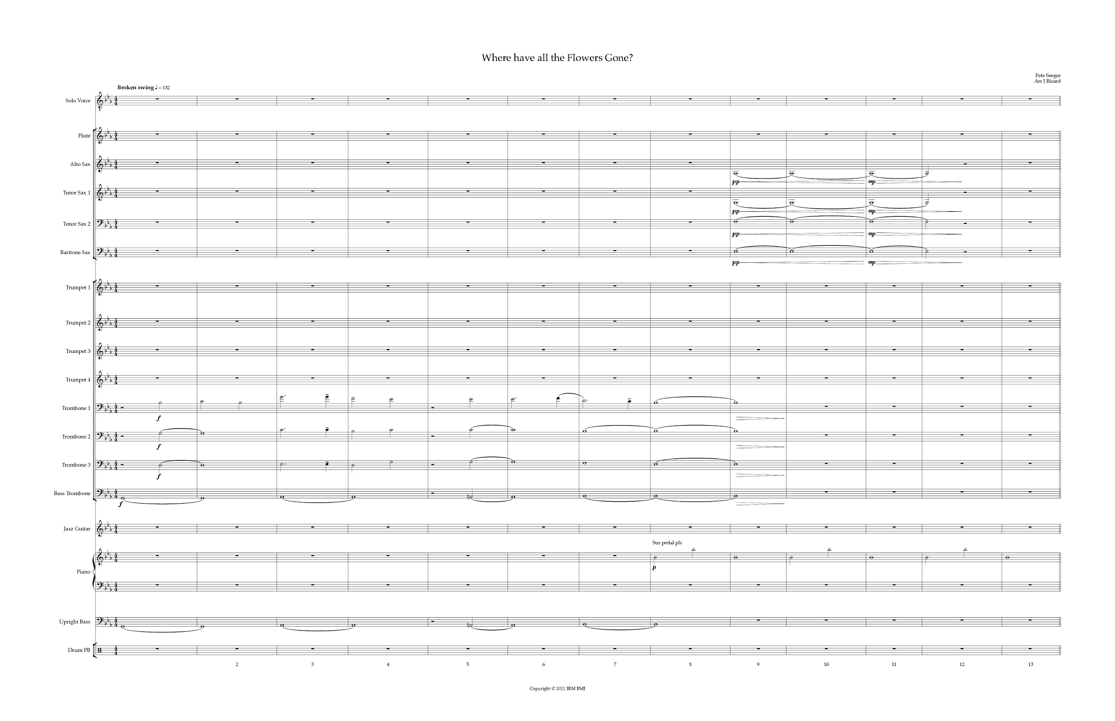 Where Have All The Flowers Gone? (arr. Joseph Ricard)